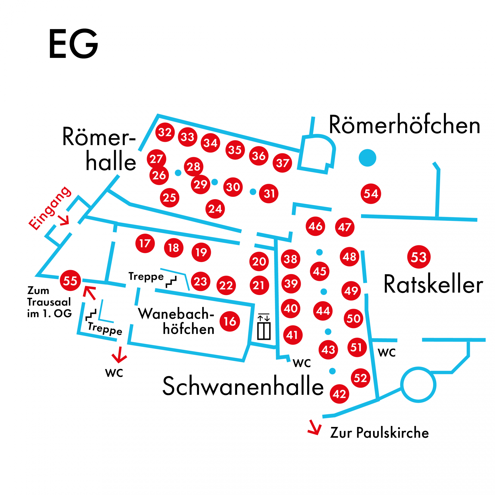 Lageplan Römer Erdgeschoss 